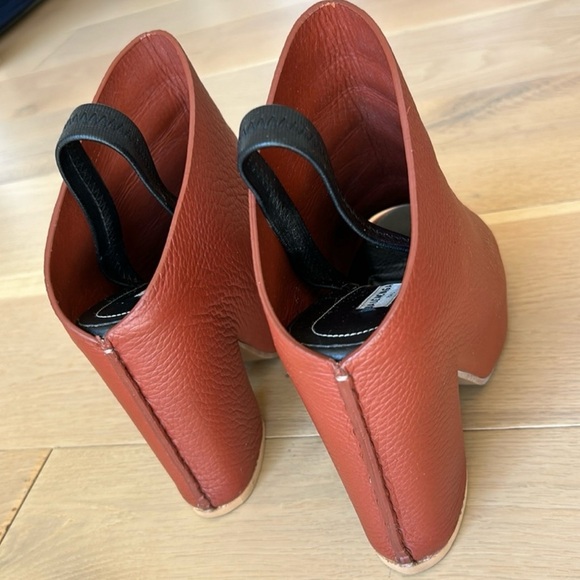 Balenciaga Brown Leather Slingback Platform Heels - Picture 8 of 14